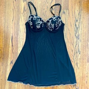Size S Black Sheer Slip w/ lined top